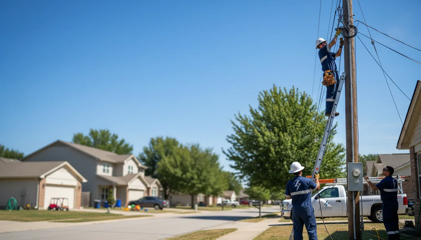 Residential electrician providing installation services in Flora, LA